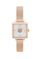 Coach 14503698 Cass Rose Gold Square Women's Watch