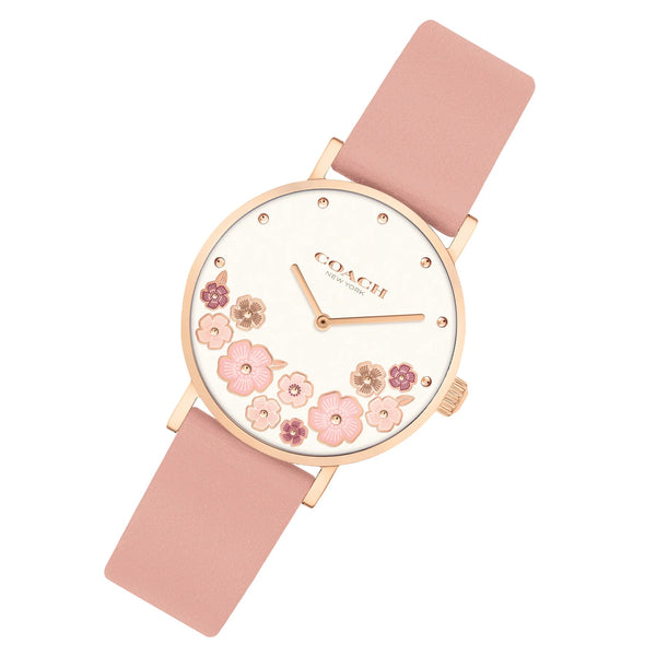 Coach 14503769 Perry Pink Leather Women's Watch