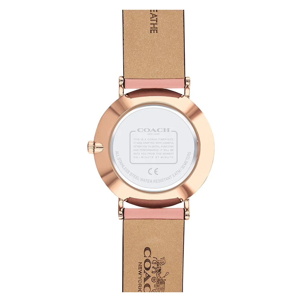 Coach 14503769 Perry Pink Leather Women's Watch
