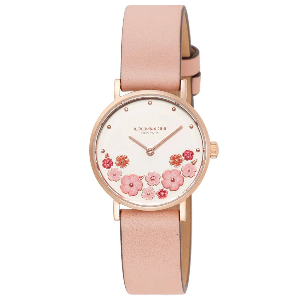 Coach 14503769 Perry Pink Leather Women's Watch