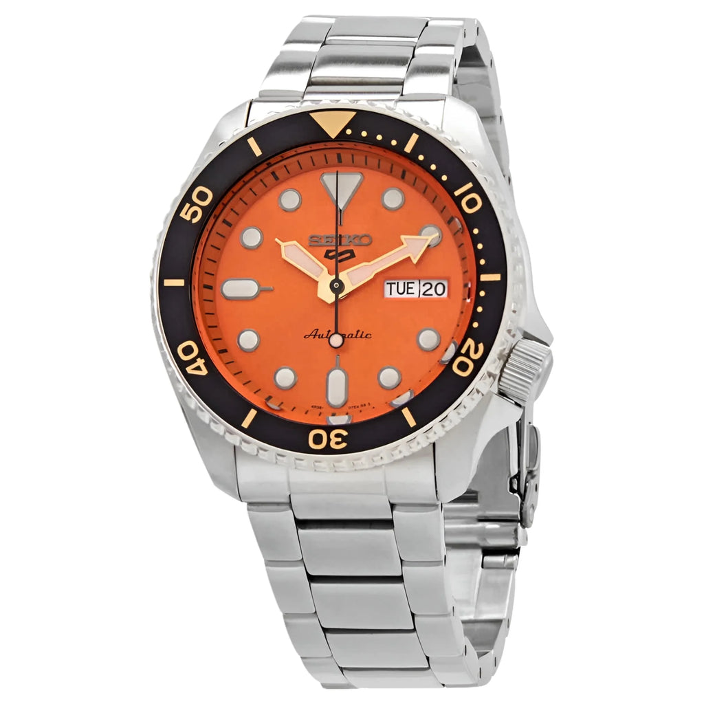 Seiko SRPD59K1 5 Sports Automatic Orange Dial Men's Watch