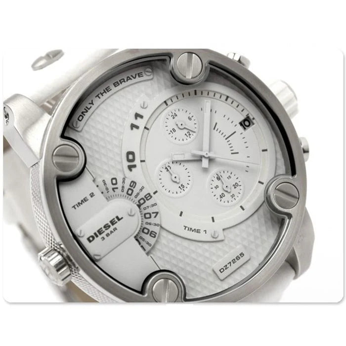 Diesel DZ7265 Badass White Leather Men's Watch