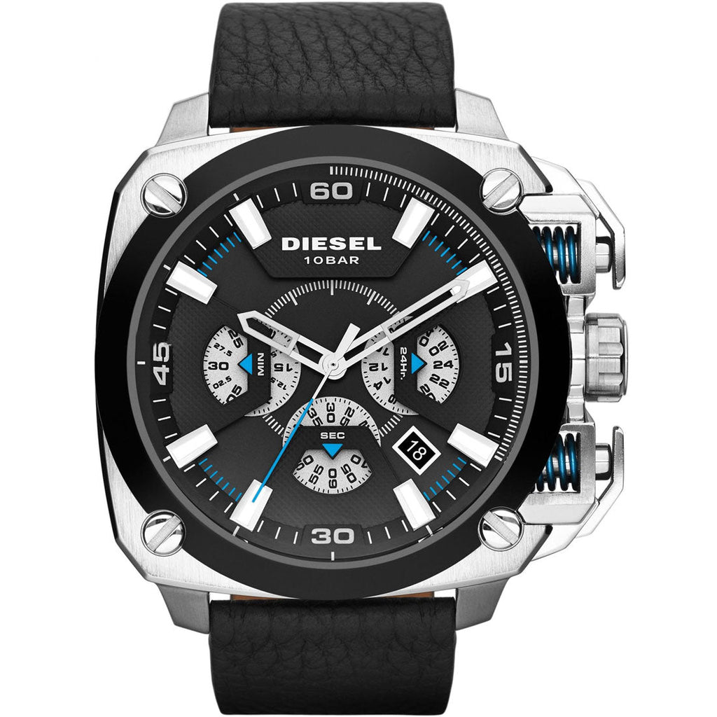 Diesel DZ7345 BAMF Black Leather Men's Watch