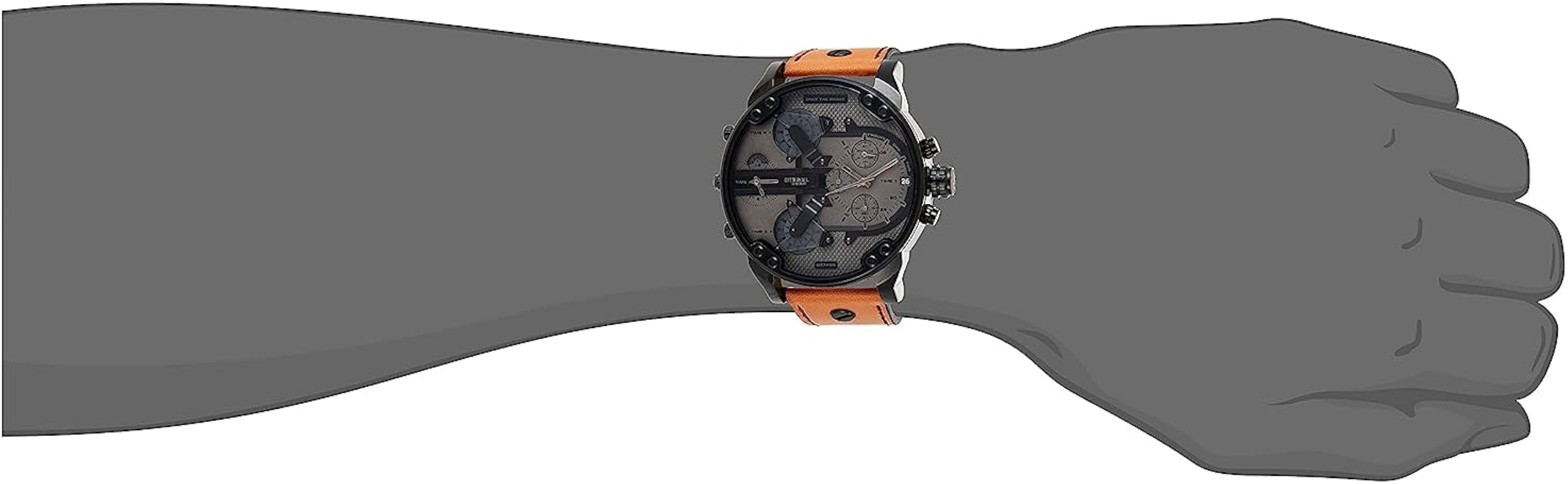 Diesel DZ7406 Big Daddy Brown & Black Men's Watch