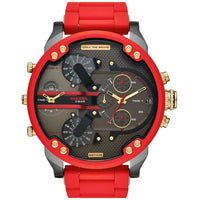 Diesel DZ7430 Mr Daddy 2.0 Chronograph Red Rubber Strap Men's Watch