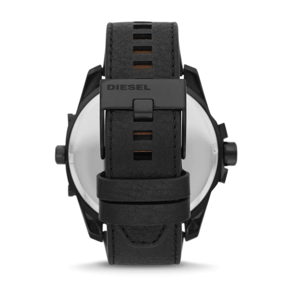 Dk+デリーPD Diesel DZ7446 Chief Three-Hand Black Leather Watch