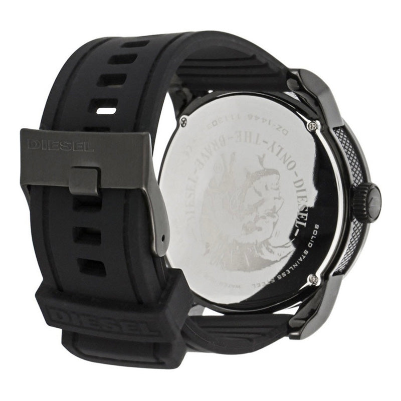 Diesel DZ7446 Chief Three-Hand Black Leather Watch