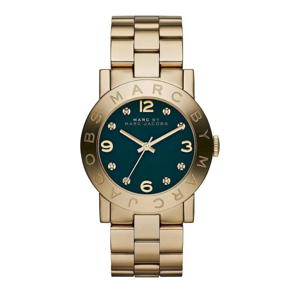 Marc Jacobs MBM8619 Amy Green Dial Gold Steel Strap Women's Watch