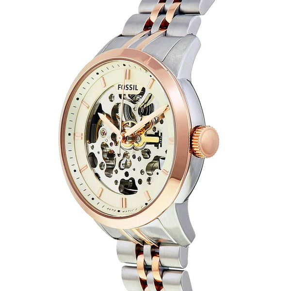 Fossil ME3075 Townsman Automatic Beige Skeleton Dial Men's Watch