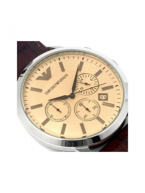 Emporio AR2433 Beige Dial Men's Watch