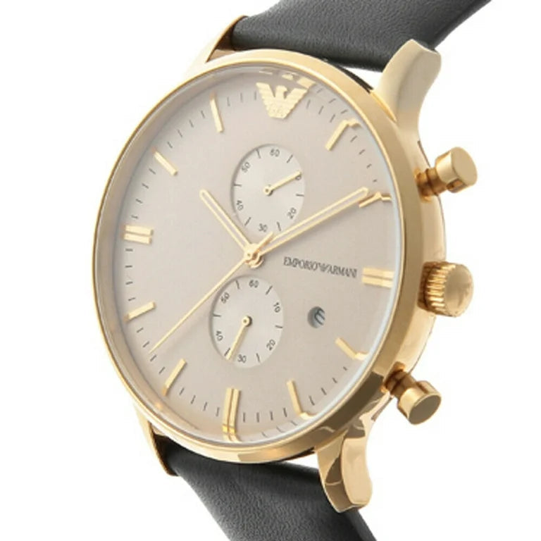 Emporio Armani AR0386 Leather Band Men's Watch