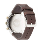 Emporio Armani AR11033 White Dial Brown Leather Chronograph Men's Watch