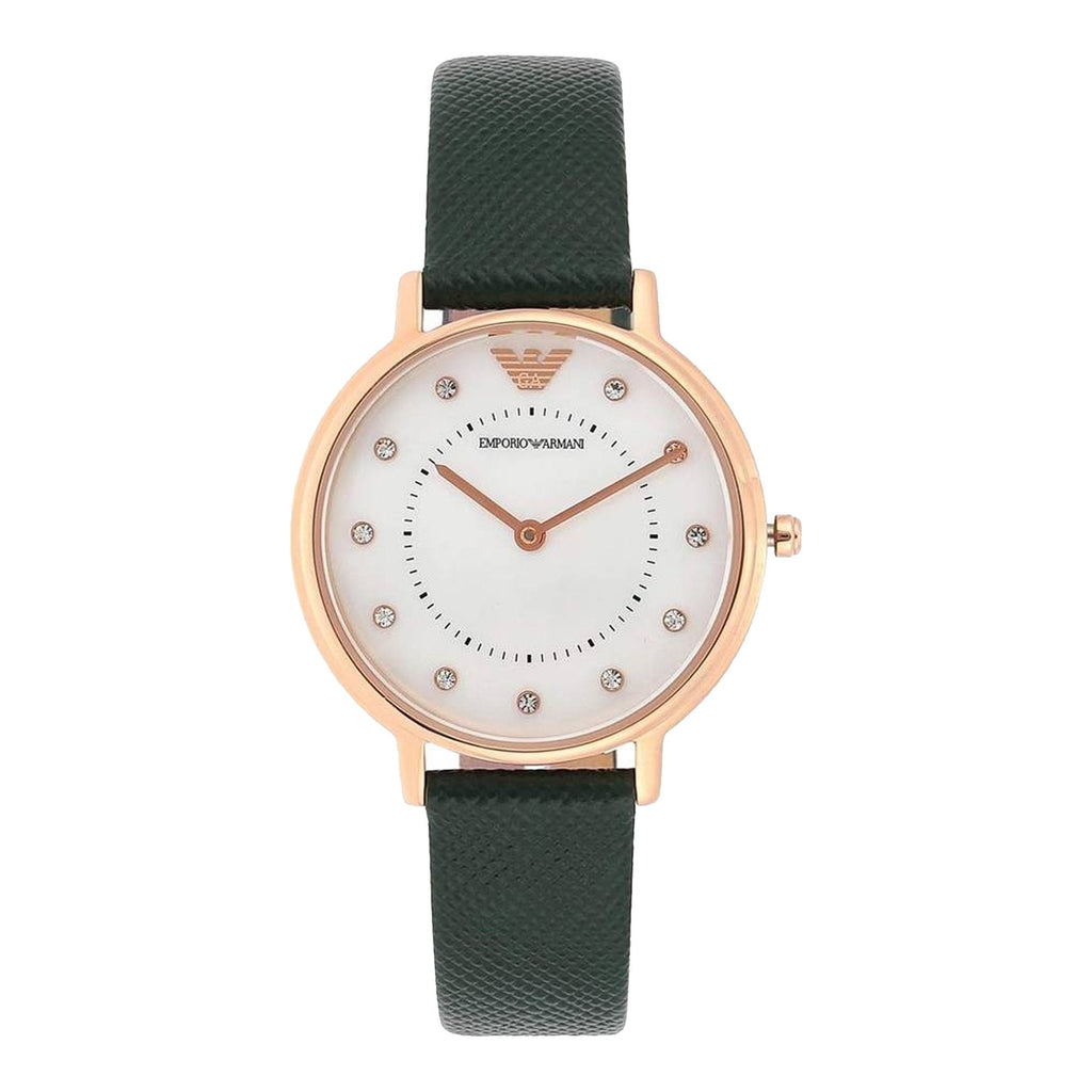 Emporio Armani AR11150 Green Leather Women's Watch