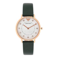 Emporio Armani AR11150 Green Leather Women's Watch