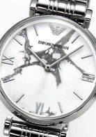 Emporio Armani AR11170 White Marble Dial Women's Watch