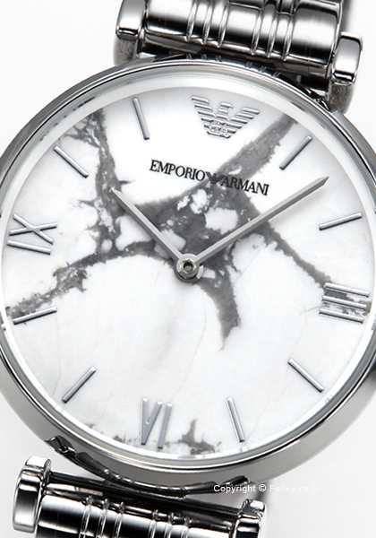 EMPORIO ARMANI Gianni T-bar hotsell AR11170 White Marble Dial Lady's Watch