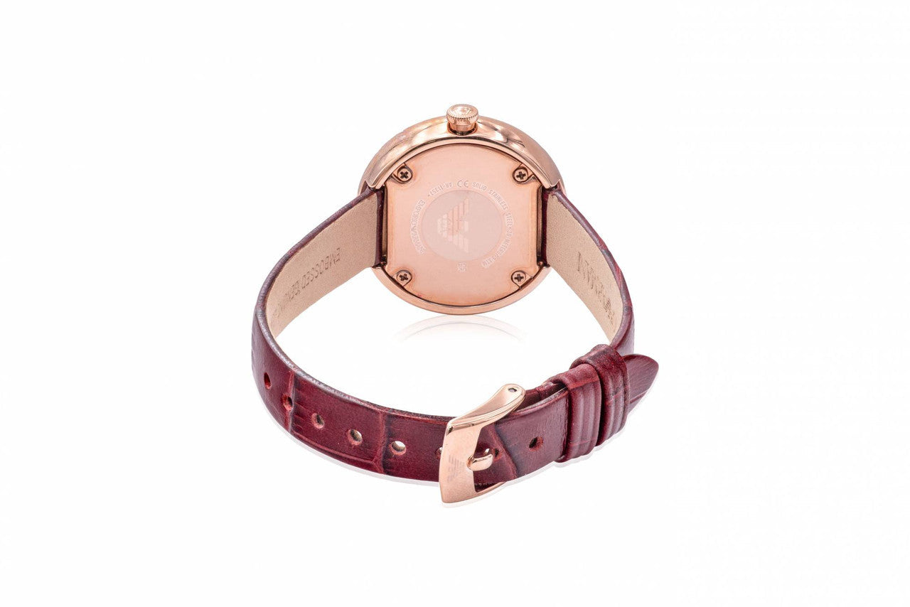 Emporio Armani AR11357 Red Leather Women's Watch