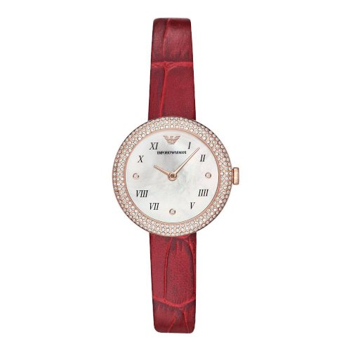 Emporio Armani AR11357 Red Leather Women's Watch