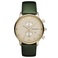 Emporio Armani AR1722 Green Leather Men's Watch