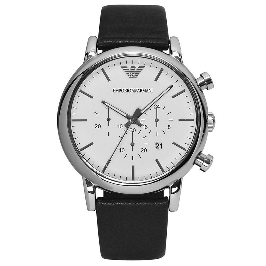 Emporio Armani AR1807 Black Leather Men's Watch