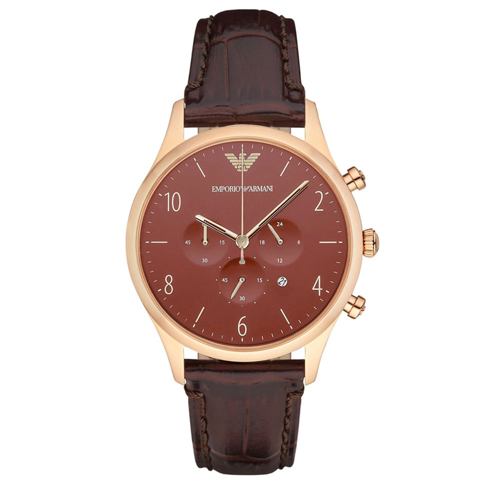 Emporio Armani AR1890 Burgundy Dial Men's Watch