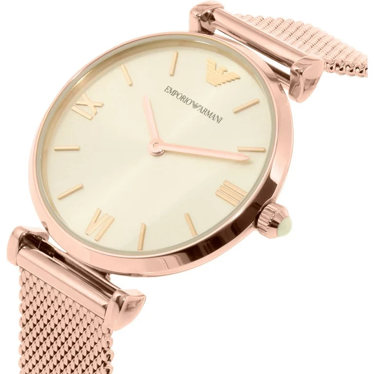 Emporio Armani AR1956 Retro Rose Gold-tone Women's Watch