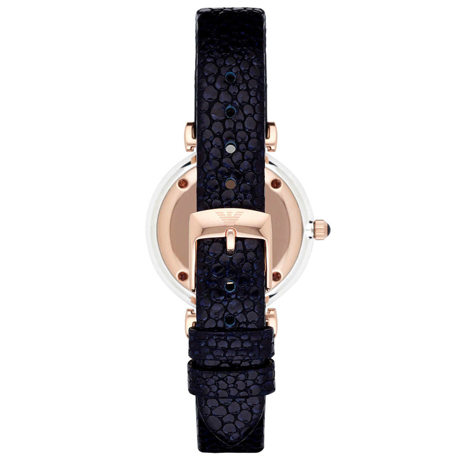 エンポリオアルマーニ レディース 時計 ネイビー レザー AR1989 Emporio AR1989 Armani Retro Women's Watch
