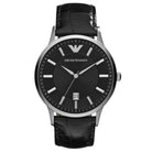 Emporio Armani AR2411 Black Leather Men's Watch