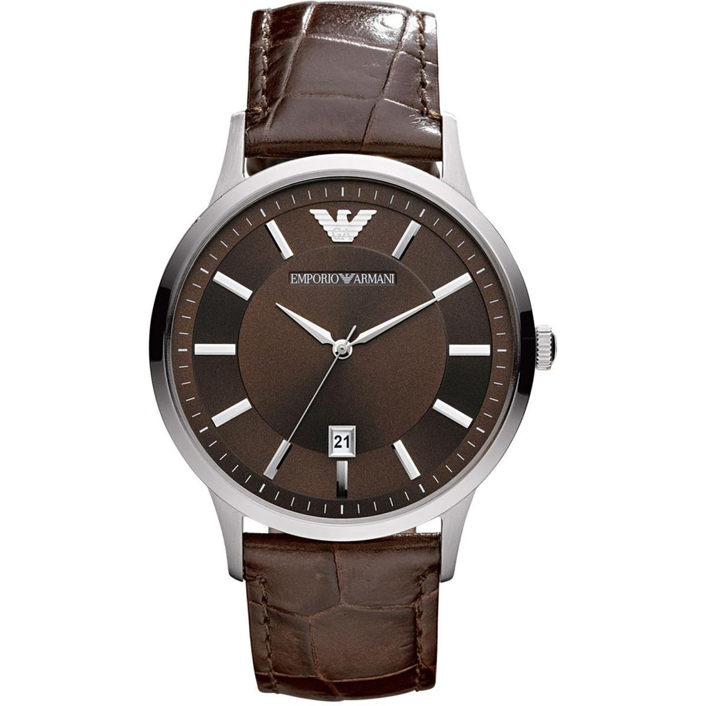 Emporio Armani AR2413 Dress Brown Leather Men's Watch