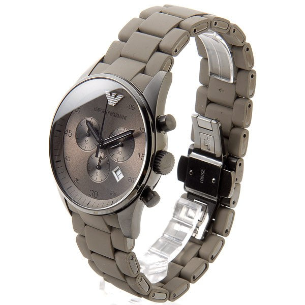 Emporio Armani AR5950 Brown Silicone Quartz Mens Watch