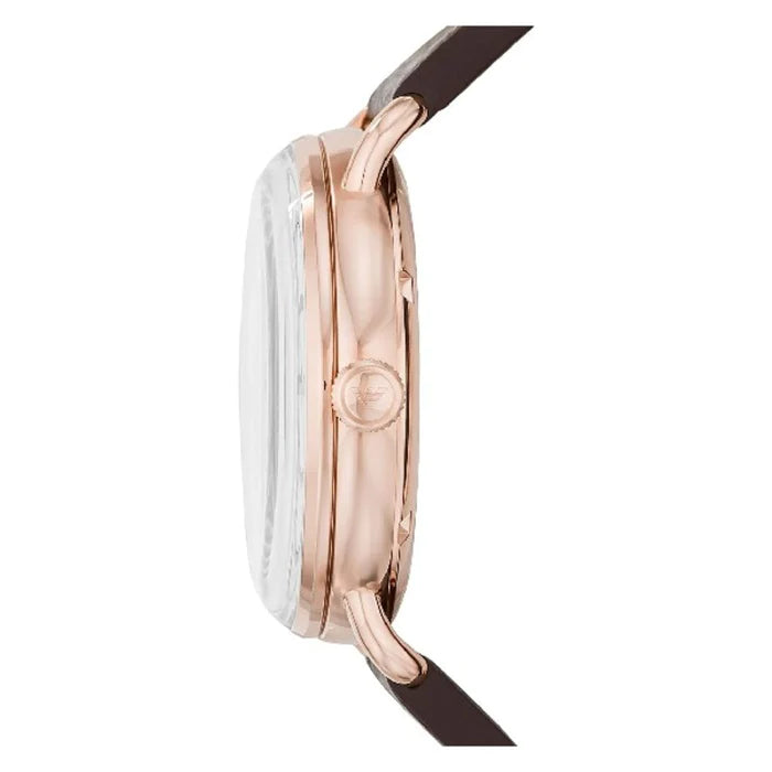 Emporio Armani AR60027 Aviator Automatic White Skeleton Dial Men's Watch