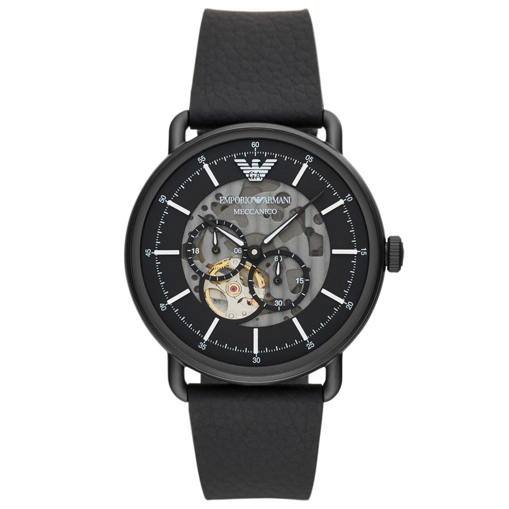 Emporio Armani AR60028 Multifunction Black Leather Men's Watch