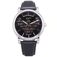 Emporio Armani AR60040 Meccanico Black Leather Men's Watch