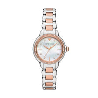 Emporio Armani AR11569 Rose-Tone & Silver Stainless Steel Bracelet Women’s Watch
