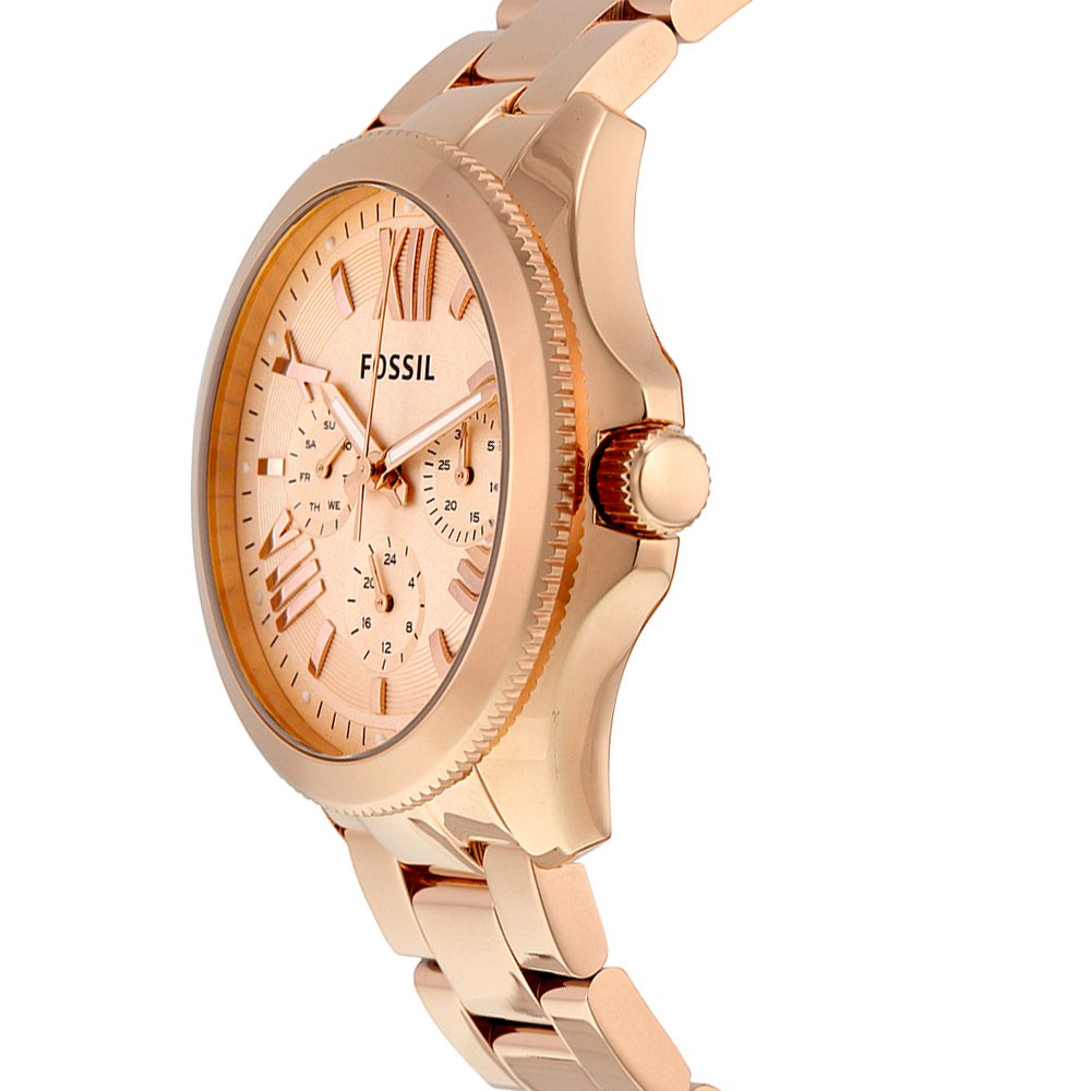 Fossil AM4511 Cecile Rose Gold-tone Dial Women's Watch