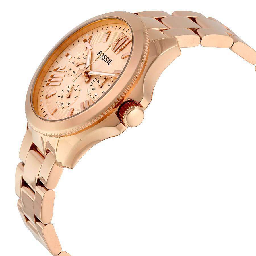Fossil AM4511 Cecile Rose Gold-tone Dial Women's Watch