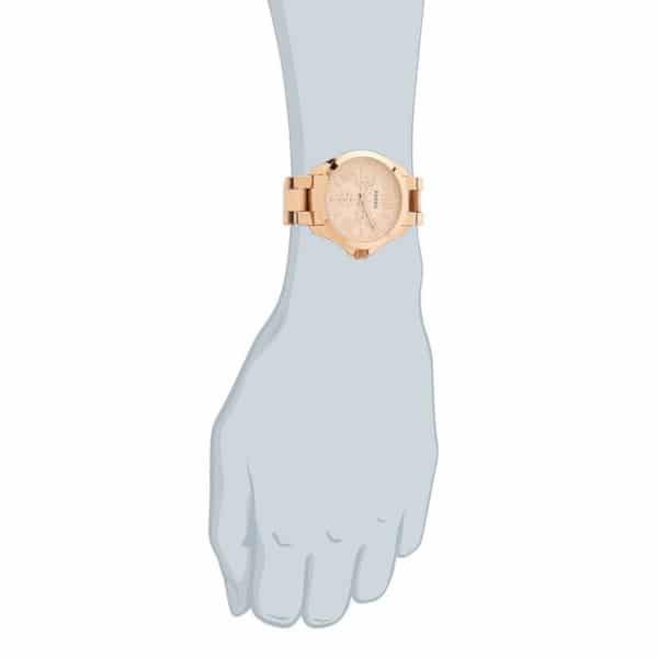 Fossil AM4511 Cecile Rose Gold-tone Dial Women's Watch