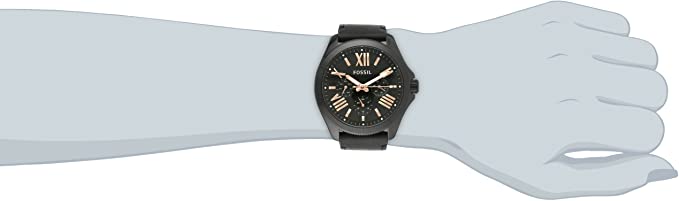 Fossil AM4523 Cecile Black Leather Men's Watch