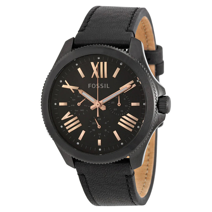 Fossil AM4523 Cecile Black Leather Men's Watch