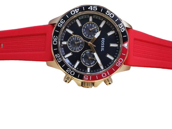 Fossil BQ2499 Bannon Multifunction Red Silicone Men's Watch