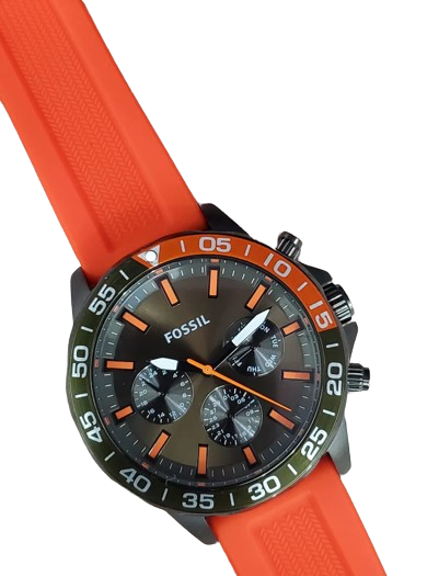 Fossil BQ2500 Bannon Orange Silicone Men's Watch