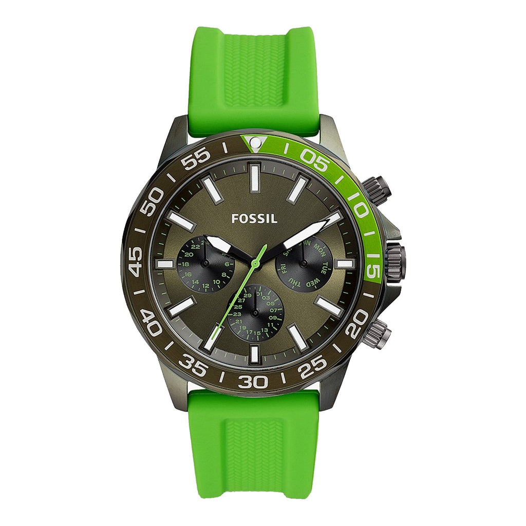 Fossil BQ2501 Quartz Green Silicone Strap Green Dial Men’s Watch