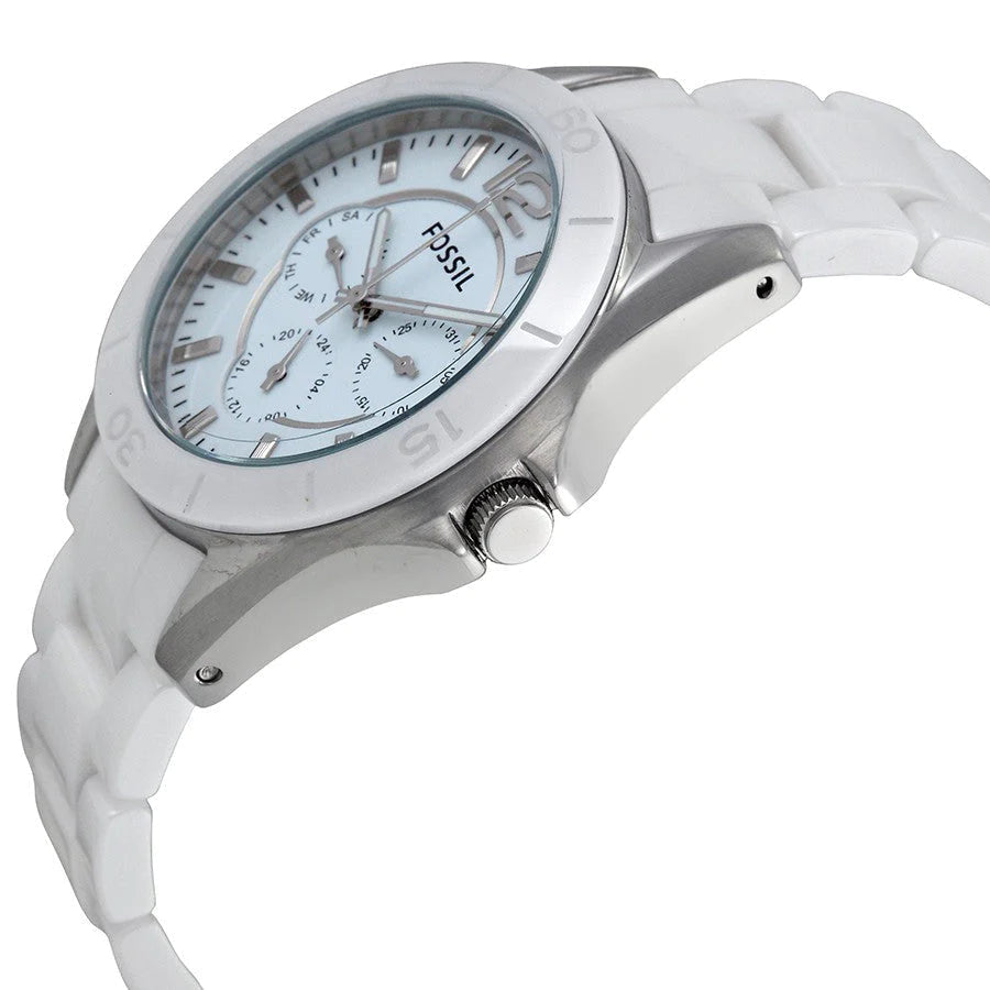 Fossil CE1002 White Dial Ceramic Bracelet Women's Watch