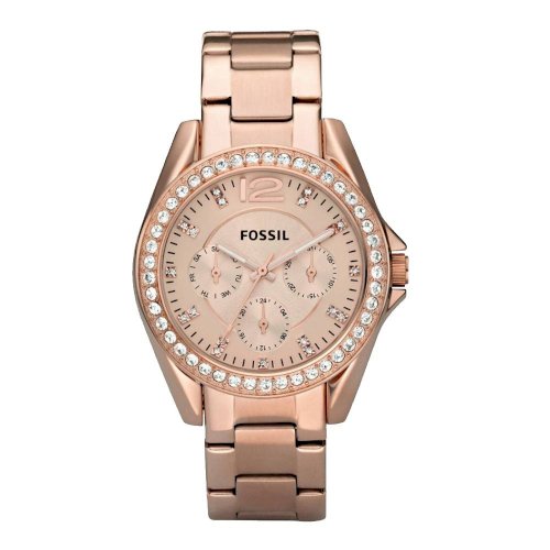 Fossil ES2811 Riley Multi-Function Rose Gold Diamond Women's Watch