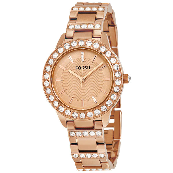 Fossil ES3020 Jesse Crystal Rose Gold Dial Women's Watch