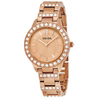 Fossil ES3020 Jesse Crystal Rose Gold Dial Women's Watch
