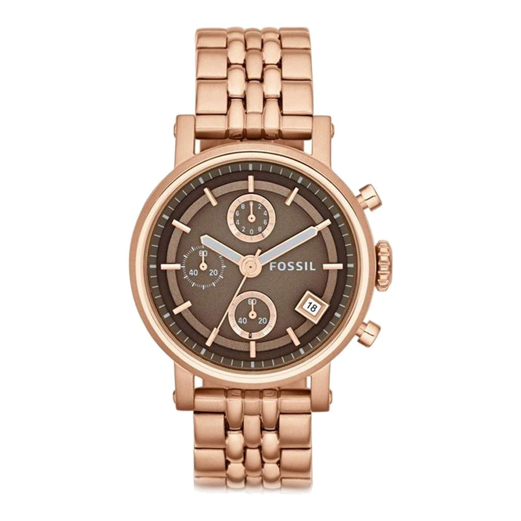 Fossil ES3494 Boyfriend Rose Gold-tone Women's Watch