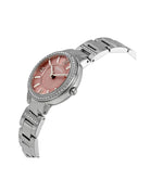 Fossil ES3504 Virginia Pink Dial Silver Steel Strap Women's Watch