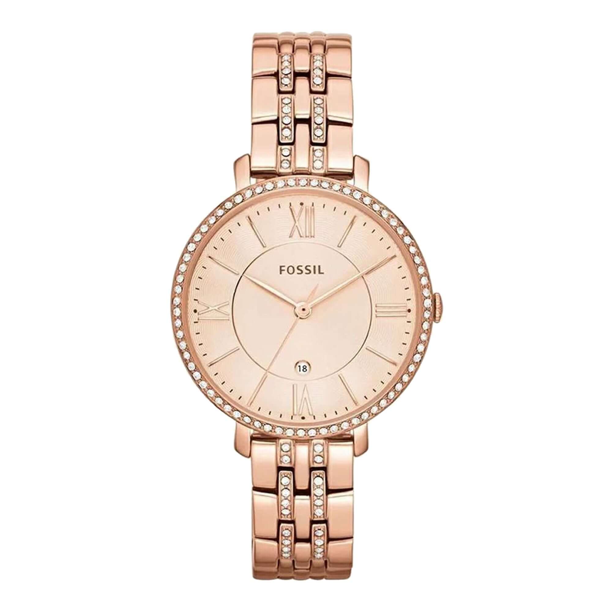 Fossil ES3546 Jacqueline Rose Gold Diamond Ladies Watch  display picture 2