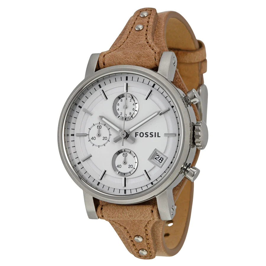 Fossil ES3625 Boyfriend Chronograph White Dial Women's Watch